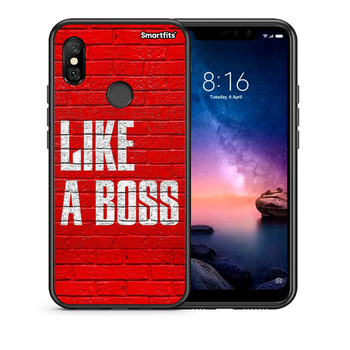 Θήκη Xiaomi Redmi Note 6 Pro Like A Boss από τη Smartfits με σχέδιο στο πίσω μέρος και μαύρο περίβλημα | Xiaomi Redmi Note 6 Pro Like A Boss case with colorful back and black bezels
