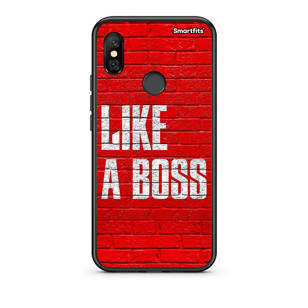 Xiaomi Redmi Note 6 Pro Like A Boss θήκη από τη Smartfits με σχέδιο στο πίσω μέρος και μαύρο περίβλημα | Smartphone case with colorful back and black bezels by Smartfits