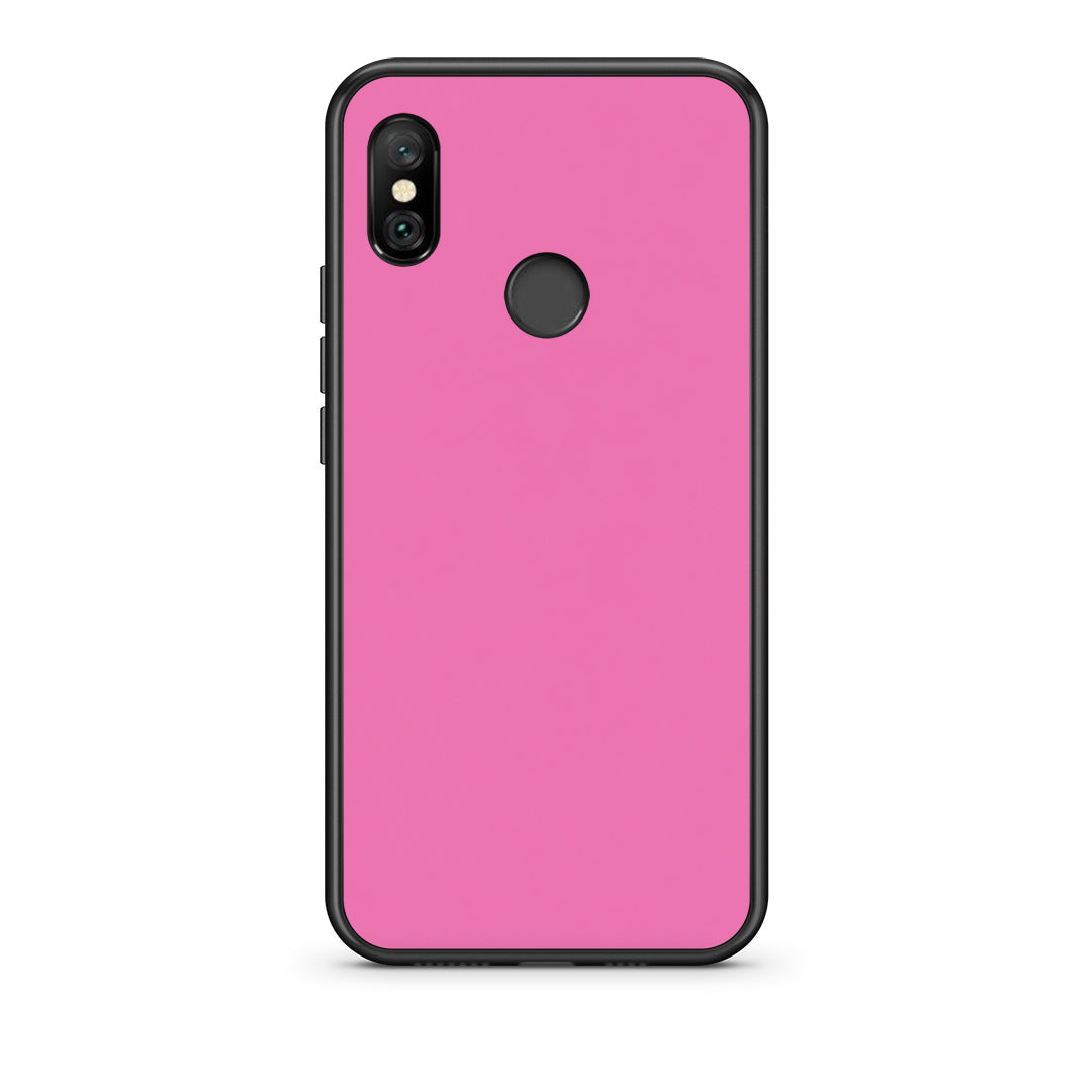 Θήκη Xiaomi Redmi Note 6 Pro Rose Pink από τη Smartfits με σχέδιο στο πίσω μέρος και μαύρο περίβλημα | Xiaomi Redmi Note 6 Pro Rose Pink case with colorful back and black bezels