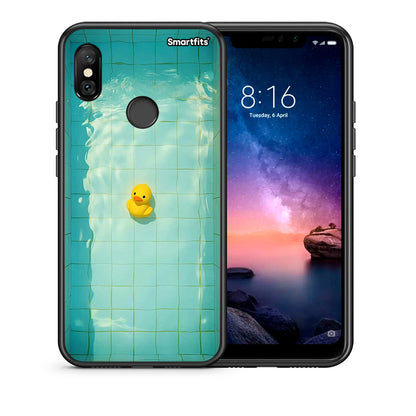Θήκη Xiaomi Redmi Note 6 Pro Yellow Duck από τη Smartfits με σχέδιο στο πίσω μέρος και μαύρο περίβλημα | Xiaomi Redmi Note 6 Pro Yellow Duck case with colorful back and black bezels