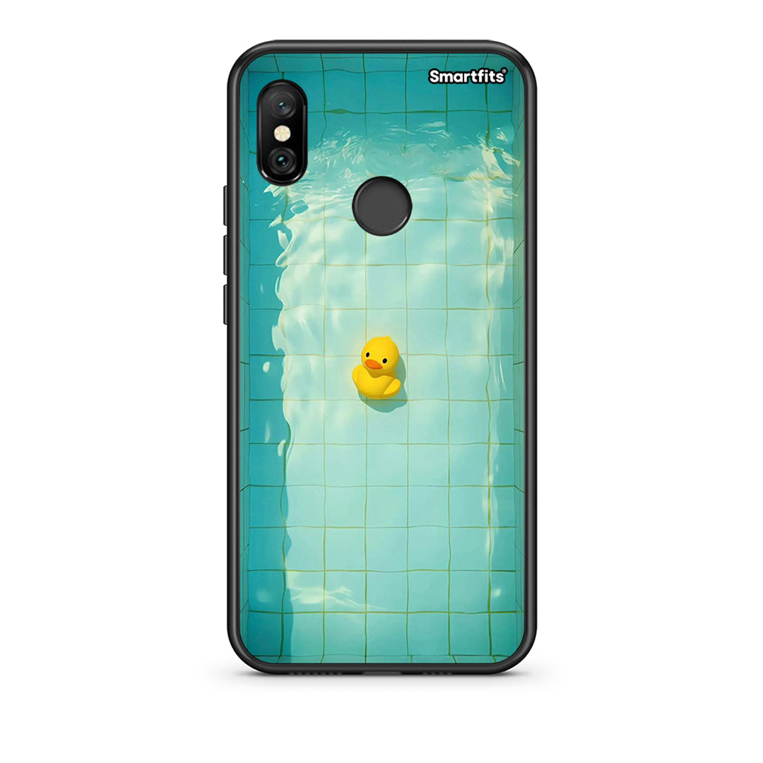 Xiaomi Redmi Note 6 Pro Yellow Duck θήκη από τη Smartfits με σχέδιο στο πίσω μέρος και μαύρο περίβλημα | Smartphone case with colorful back and black bezels by Smartfits