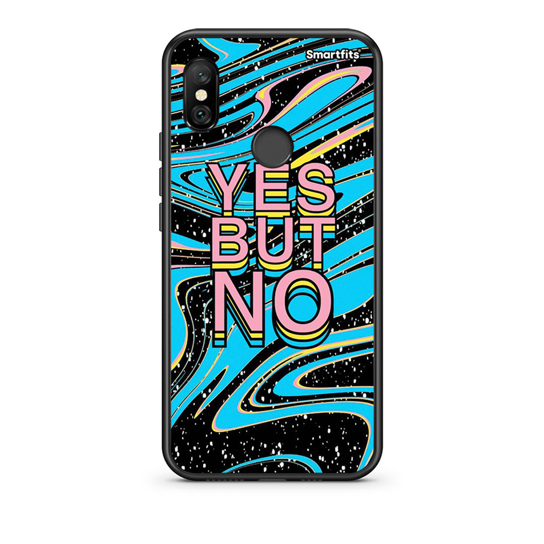 Xiaomi Redmi Note 6 Pro Yes But No θήκη από τη Smartfits με σχέδιο στο πίσω μέρος και μαύρο περίβλημα | Smartphone case with colorful back and black bezels by Smartfits