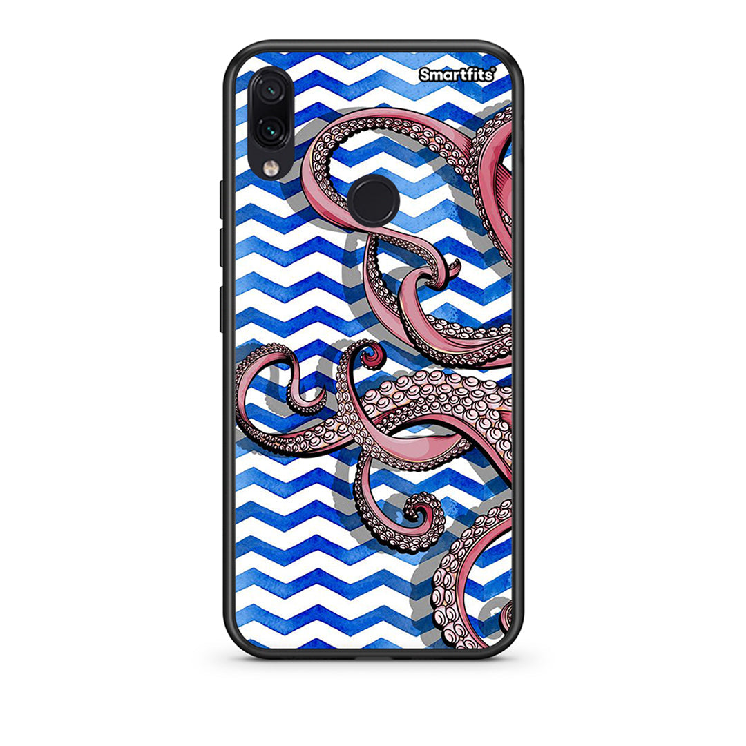 Xiaomi Redmi Note 7 Chevron Devilfish θήκη από τη Smartfits με σχέδιο στο πίσω μέρος και μαύρο περίβλημα | Smartphone case with colorful back and black bezels by Smartfits