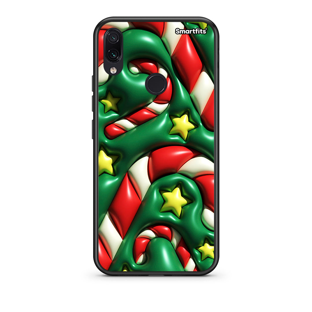Xiaomi Redmi Note 7 Christmas Bubbles θήκη από τη Smartfits με σχέδιο στο πίσω μέρος και μαύρο περίβλημα | Smartphone case with colorful back and black bezels by Smartfits