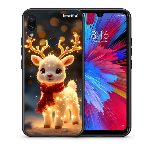 Θήκη Xiaomi Redmi Note 7 Christmas Cutie από τη Smartfits με σχέδιο στο πίσω μέρος και μαύρο περίβλημα | Xiaomi Redmi Note 7 Christmas Cutie case with colorful back and black bezels