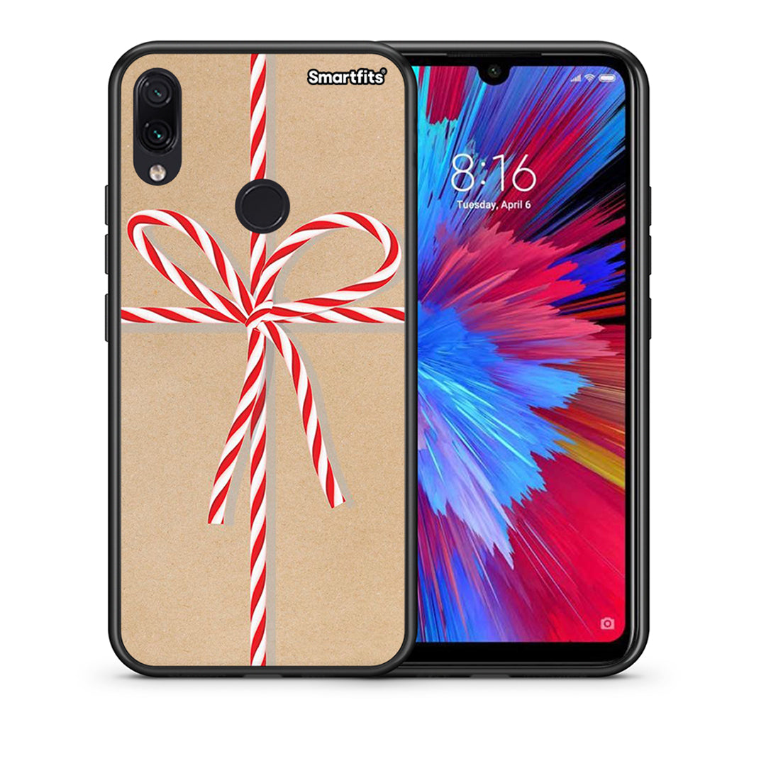 Θήκη Xiaomi Redmi Note 7 Christmas Gift από τη Smartfits με σχέδιο στο πίσω μέρος και μαύρο περίβλημα | Xiaomi Redmi Note 7 Christmas Gift case with colorful back and black bezels