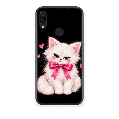Θήκη Xiaomi Redmi Note 7 Grumpy Party Kitten on Black από τη Smartfits με σχέδιο στο πίσω μέρος και μαύρο περίβλημα | Xiaomi Redmi Note 7 Grumpy Party Kitten on Black case with colorful back and black bezels