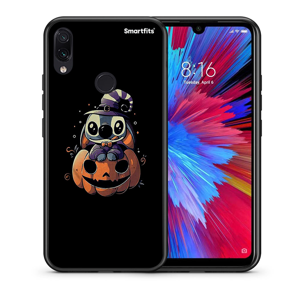 Θήκη Xiaomi Redmi Note 7 Halloween Stitch από τη Smartfits με σχέδιο στο πίσω μέρος και μαύρο περίβλημα | Xiaomi Redmi Note 7 Halloween Stitch case with colorful back and black bezels