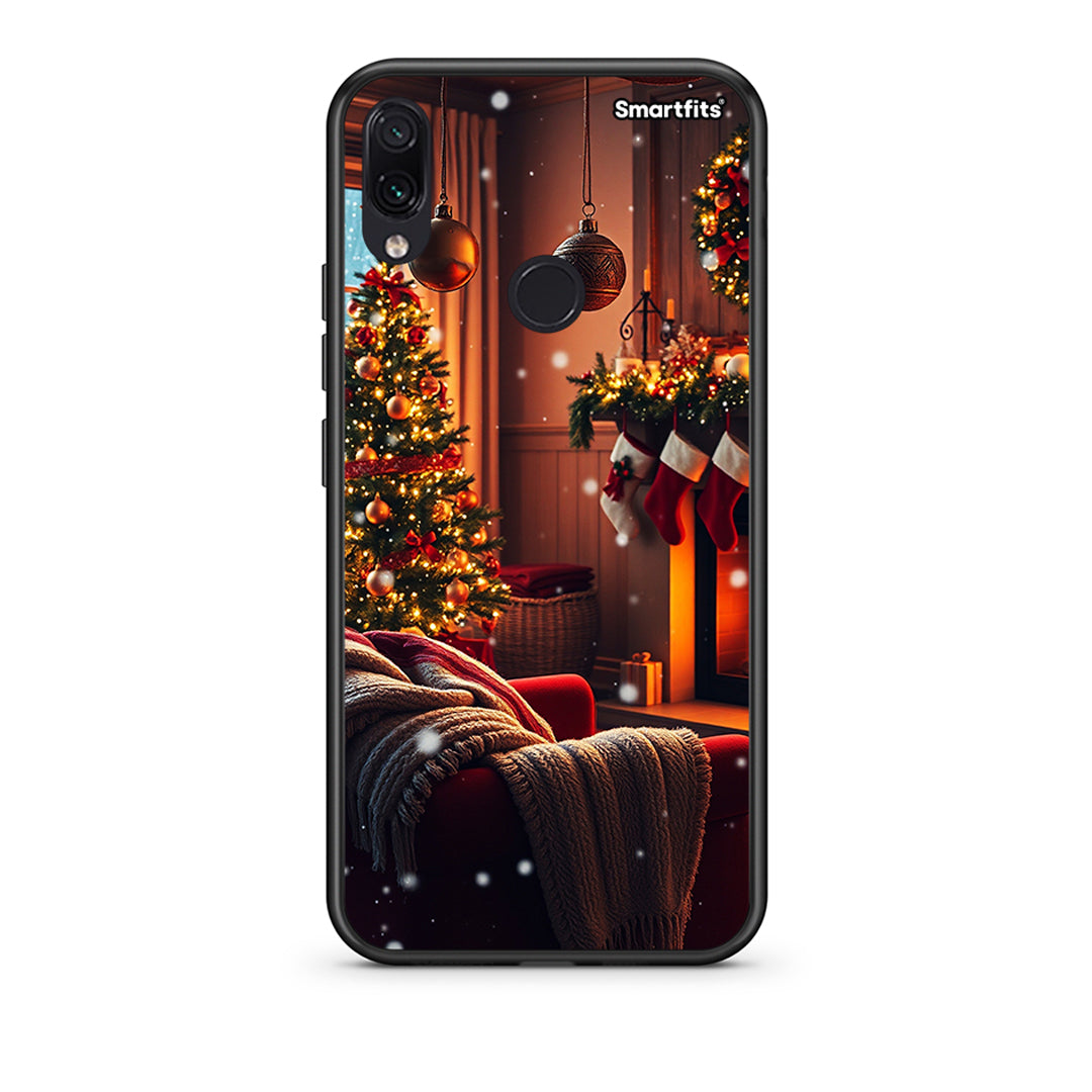 Xiaomi Redmi Note 7 Home For Christmas θήκη από τη Smartfits με σχέδιο στο πίσω μέρος και μαύρο περίβλημα | Smartphone case with colorful back and black bezels by Smartfits