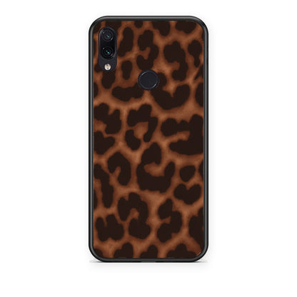 Θήκη Xiaomi Redmi Note 7 Leopard Print Dark Brown από τη Smartfits με σχέδιο στο πίσω μέρος και μαύρο περίβλημα | Xiaomi Redmi Note 7 Leopard Print Dark Brown case with colorful back and black bezels