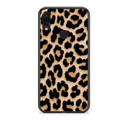 Θήκη Xiaomi Redmi Note 7 Leopard Print Tan Small από τη Smartfits με σχέδιο στο πίσω μέρος και μαύρο περίβλημα | Xiaomi Redmi Note 7 Leopard Print Tan Small case with colorful back and black bezels