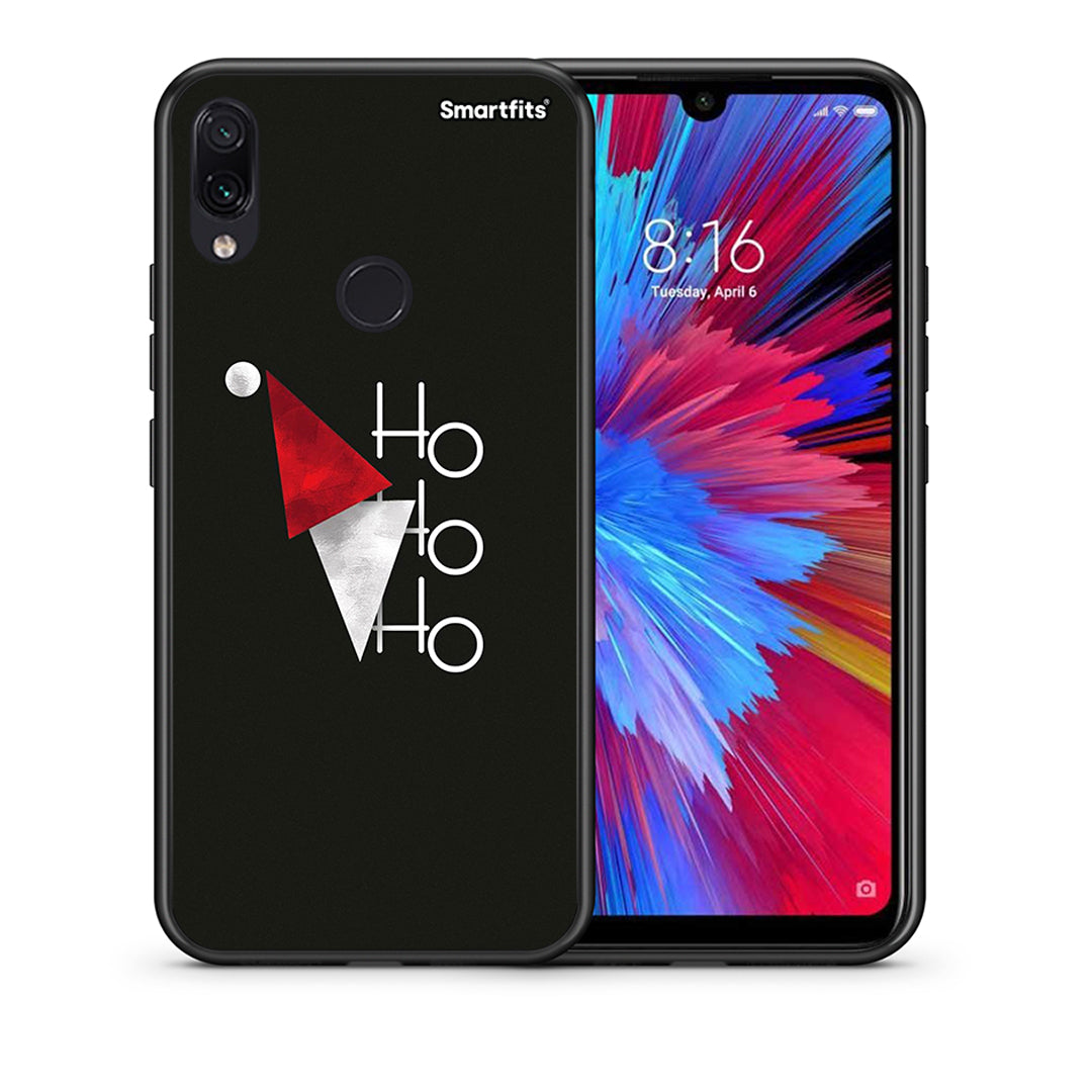 Θήκη Xiaomi Redmi Note 7 Minimal Christmas από τη Smartfits με σχέδιο στο πίσω μέρος και μαύρο περίβλημα | Xiaomi Redmi Note 7 Minimal Christmas case with colorful back and black bezels