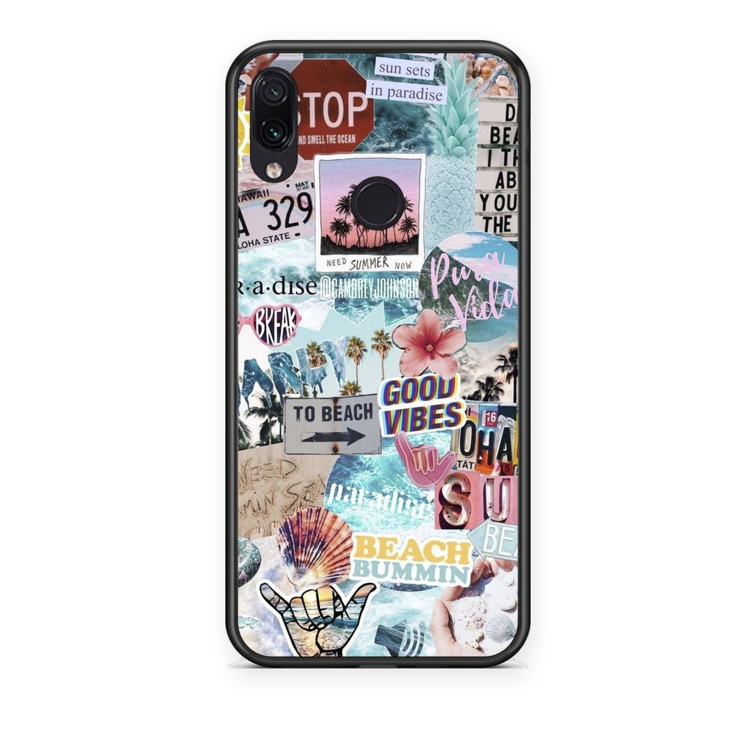 Θήκη Xiaomi Redmi Note 7 Summer Vibes από τη Smartfits με σχέδιο στο πίσω μέρος και μαύρο περίβλημα | Xiaomi Redmi Note 7 Summer Vibes case with colorful back and black bezels