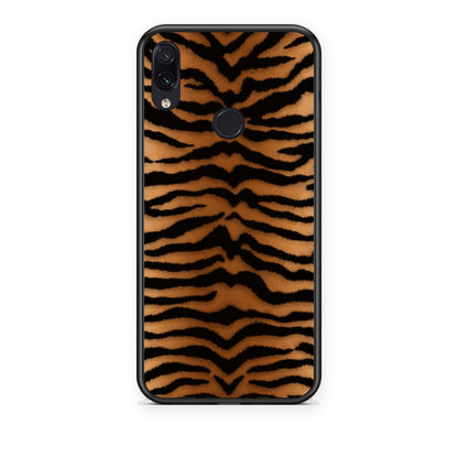 Θήκη Xiaomi Redmi Note 7 Tiger Print Orange and Black από τη Smartfits με σχέδιο στο πίσω μέρος και μαύρο περίβλημα | Xiaomi Redmi Note 7 Tiger Print Orange and Black case with colorful back and black bezels