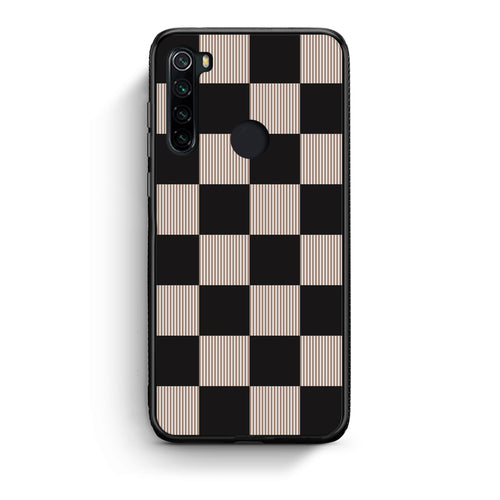 Θήκη Xiaomi Redmi Note 8 Black and Taupe Striped Checks από τη Smartfits με σχέδιο στο πίσω μέρος και μαύρο περίβλημα | Xiaomi Redmi Note 8 Black and Taupe Striped Checks case with colorful back and black bezels