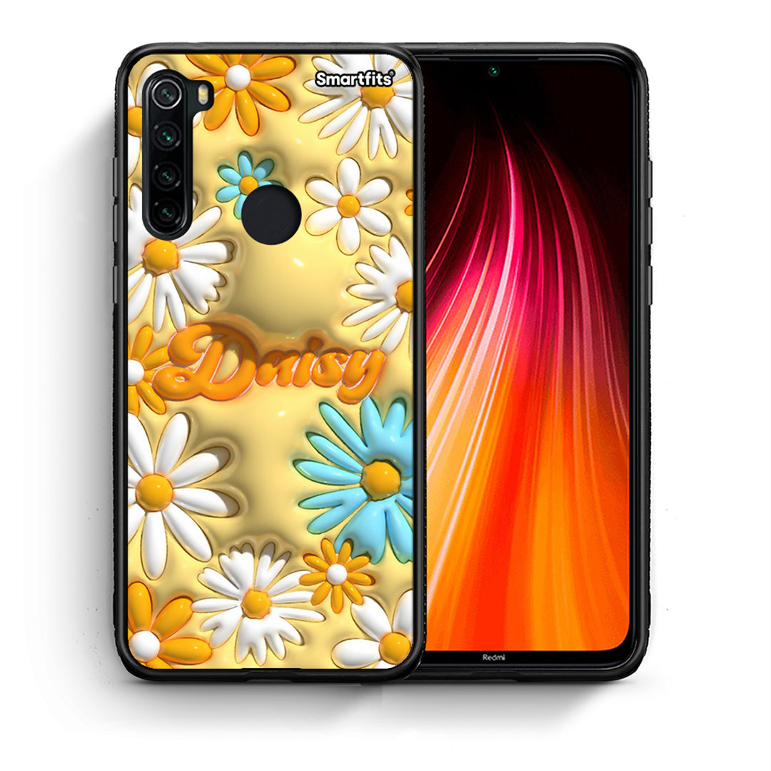 Θήκη Xiaomi Redmi Note 8 Bubble Daisies από τη Smartfits με σχέδιο στο πίσω μέρος και μαύρο περίβλημα | Xiaomi Redmi Note 8 Bubble Daisies case with colorful back and black bezels