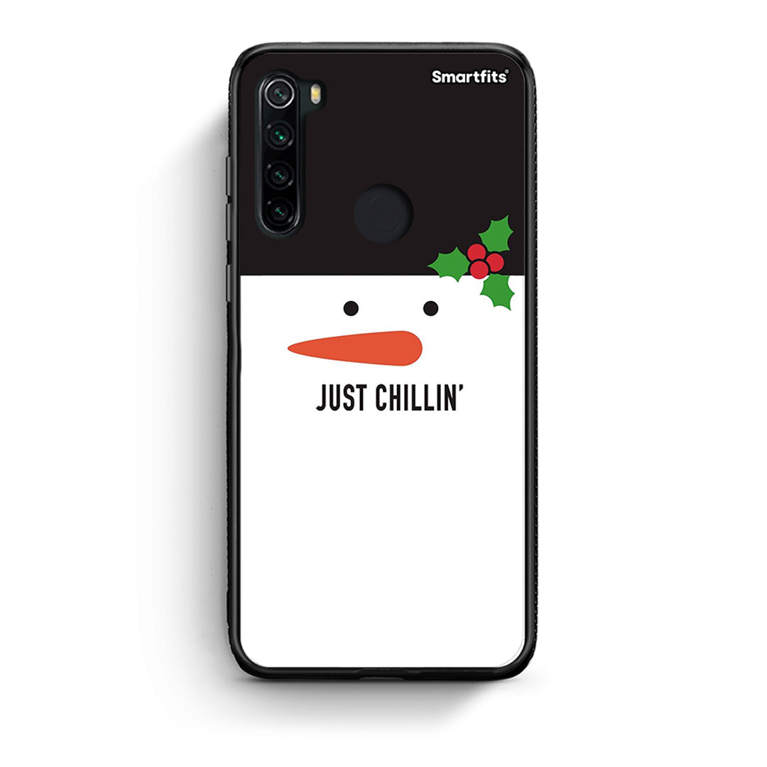 Xiaomi Redmi Note 8 Christmas Chillin θήκη από τη Smartfits με σχέδιο στο πίσω μέρος και μαύρο περίβλημα | Smartphone case with colorful back and black bezels by Smartfits
