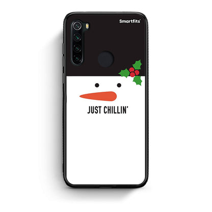 Xiaomi Redmi Note 8 Christmas Chillin θήκη από τη Smartfits με σχέδιο στο πίσω μέρος και μαύρο περίβλημα | Smartphone case with colorful back and black bezels by Smartfits