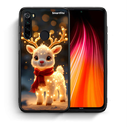 Θήκη Xiaomi Redmi Note 8 Christmas Cutie από τη Smartfits με σχέδιο στο πίσω μέρος και μαύρο περίβλημα | Xiaomi Redmi Note 8 Christmas Cutie case with colorful back and black bezels