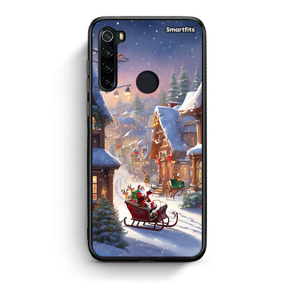 Xiaomi Redmi Note 8 Christmas Snow θήκη από τη Smartfits με σχέδιο στο πίσω μέρος και μαύρο περίβλημα | Smartphone case with colorful back and black bezels by Smartfits
