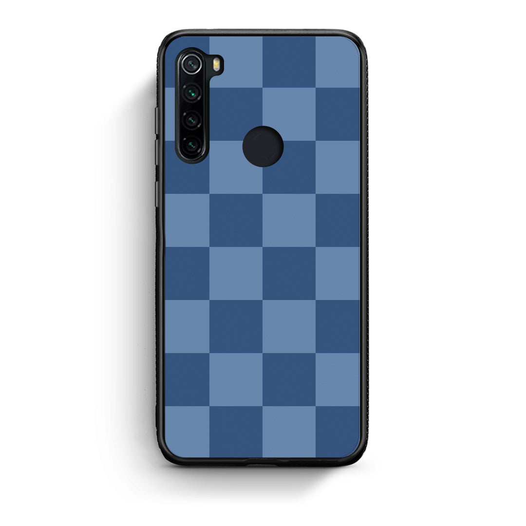 Θήκη Xiaomi Redmi Note 8 Denim Blue Checkerboard από τη Smartfits με σχέδιο στο πίσω μέρος και μαύρο περίβλημα | Xiaomi Redmi Note 8 Denim Blue Checkerboard case with colorful back and black bezels