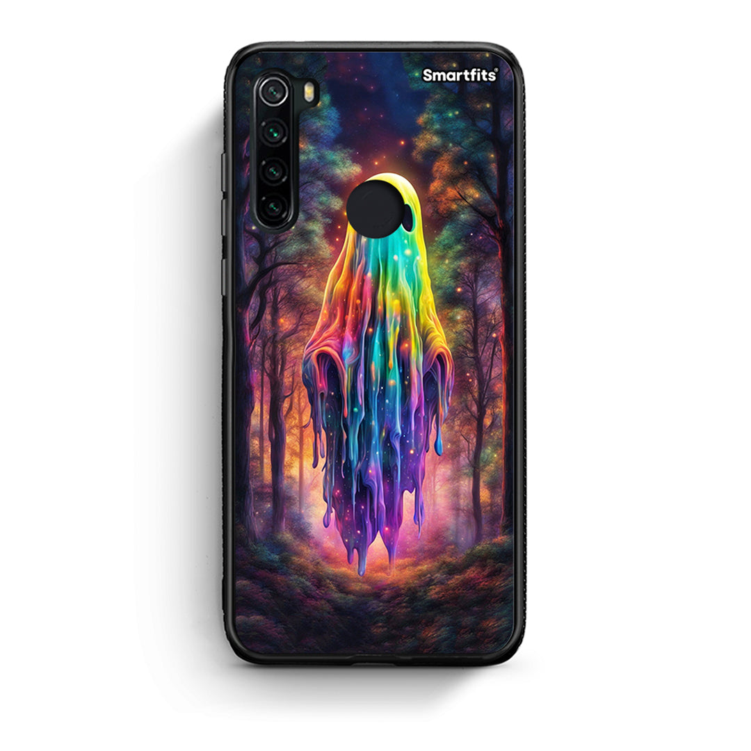 Xiaomi Redmi Note 8 Halloween Ghost θήκη από τη Smartfits με σχέδιο στο πίσω μέρος και μαύρο περίβλημα | Smartphone case with colorful back and black bezels by Smartfits