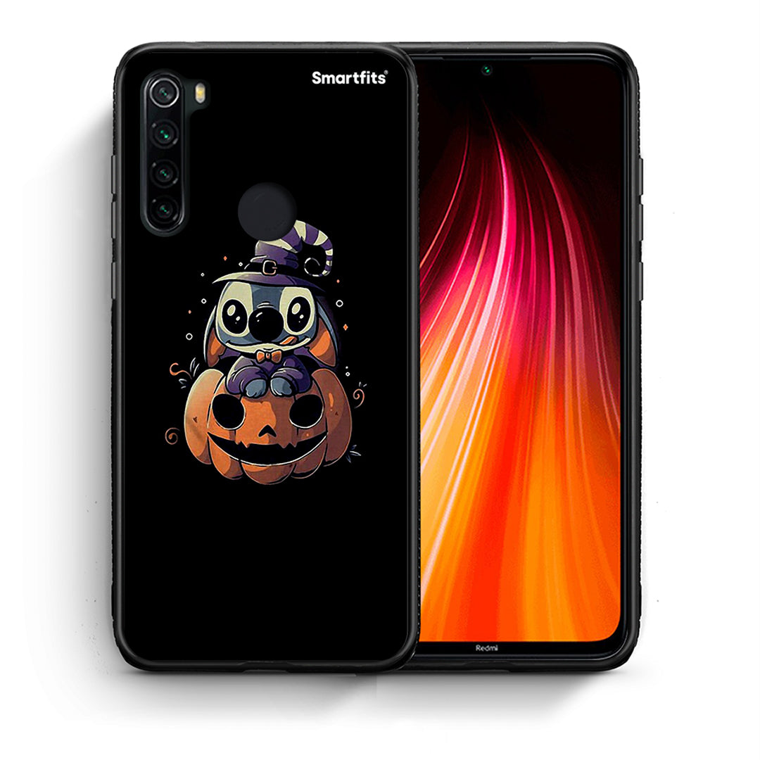 Θήκη Xiaomi Redmi Note 8 Halloween Stitch από τη Smartfits με σχέδιο στο πίσω μέρος και μαύρο περίβλημα | Xiaomi Redmi Note 8 Halloween Stitch case with colorful back and black bezels