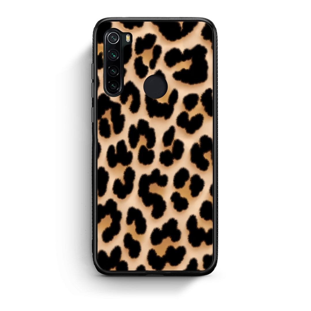 Θήκη Xiaomi Redmi Note 8 Leopard Print Tan Large από τη Smartfits με σχέδιο στο πίσω μέρος και μαύρο περίβλημα | Xiaomi Redmi Note 8 Leopard Print Tan Large case with colorful back and black bezels