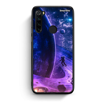 Xiaomi Redmi Note 8 Lost Astronaut θήκη από τη Smartfits με σχέδιο στο πίσω μέρος και μαύρο περίβλημα | Smartphone case with colorful back and black bezels by Smartfits