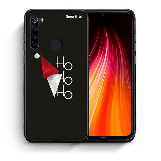 Θήκη Xiaomi Redmi Note 8 Minimal Christmas από τη Smartfits με σχέδιο στο πίσω μέρος και μαύρο περίβλημα | Xiaomi Redmi Note 8 Minimal Christmas case with colorful back and black bezels