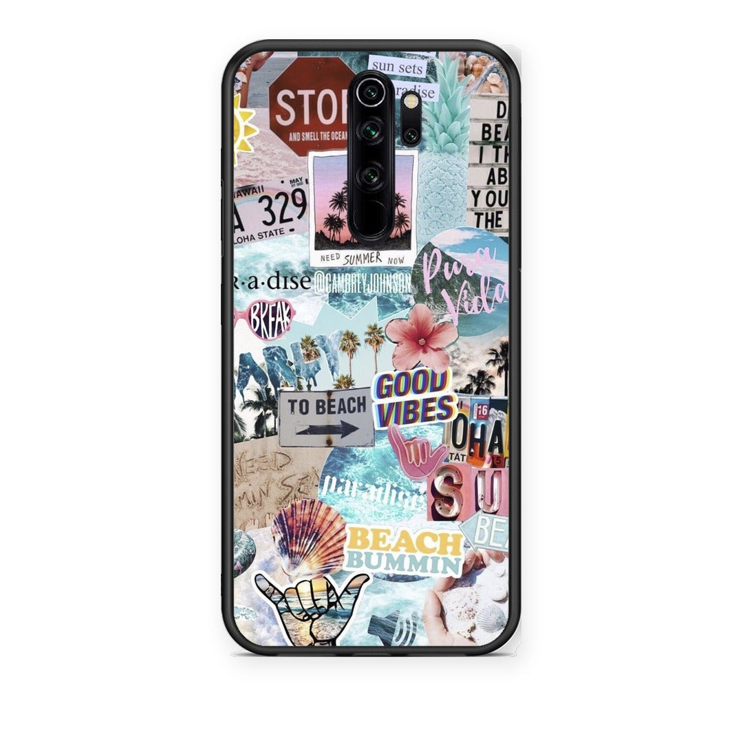 Θήκη Xiaomi Redmi Note 8 Pro Summer Vibes από τη Smartfits με σχέδιο στο πίσω μέρος και μαύρο περίβλημα | Xiaomi Redmi Note 8 Pro Summer Vibes case with colorful back and black bezels