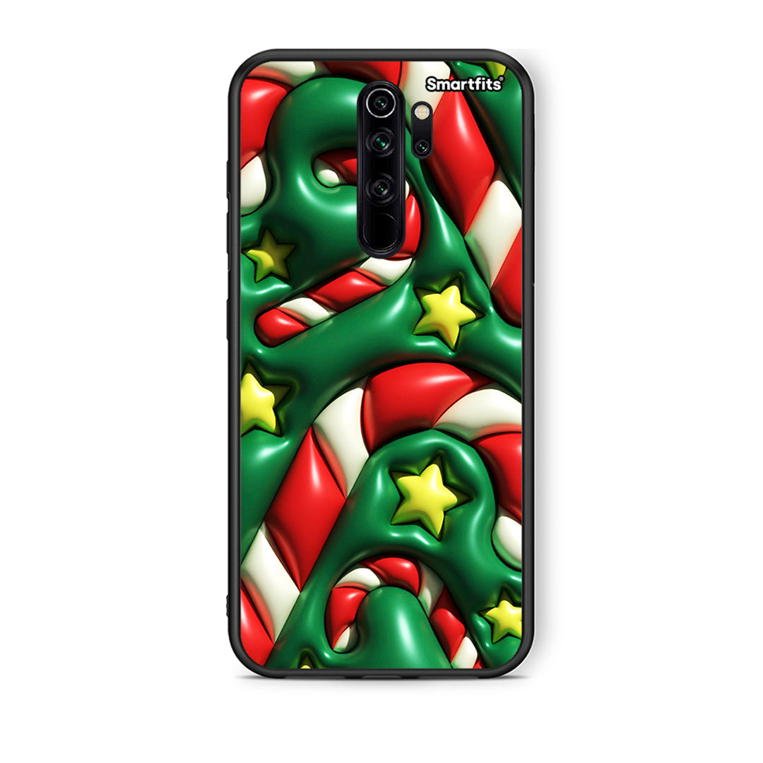 Xiaomi Redmi Note 8 Pro Christmas Bubbles θήκη από τη Smartfits με σχέδιο στο πίσω μέρος και μαύρο περίβλημα | Smartphone case with colorful back and black bezels by Smartfits