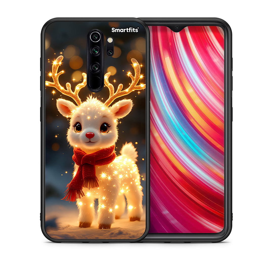 Θήκη Xiaomi Redmi Note 8 Pro Christmas Cutie από τη Smartfits με σχέδιο στο πίσω μέρος και μαύρο περίβλημα | Xiaomi Redmi Note 8 Pro Christmas Cutie case with colorful back and black bezels