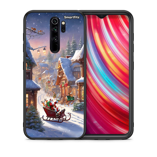 Θήκη Xiaomi Redmi Note 8 Pro Christmas Snow από τη Smartfits με σχέδιο στο πίσω μέρος και μαύρο περίβλημα | Xiaomi Redmi Note 8 Pro Christmas Snow case with colorful back and black bezels