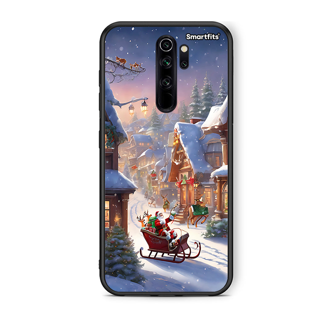 Xiaomi Redmi Note 8 Pro Christmas Snow θήκη από τη Smartfits με σχέδιο στο πίσω μέρος και μαύρο περίβλημα | Smartphone case with colorful back and black bezels by Smartfits