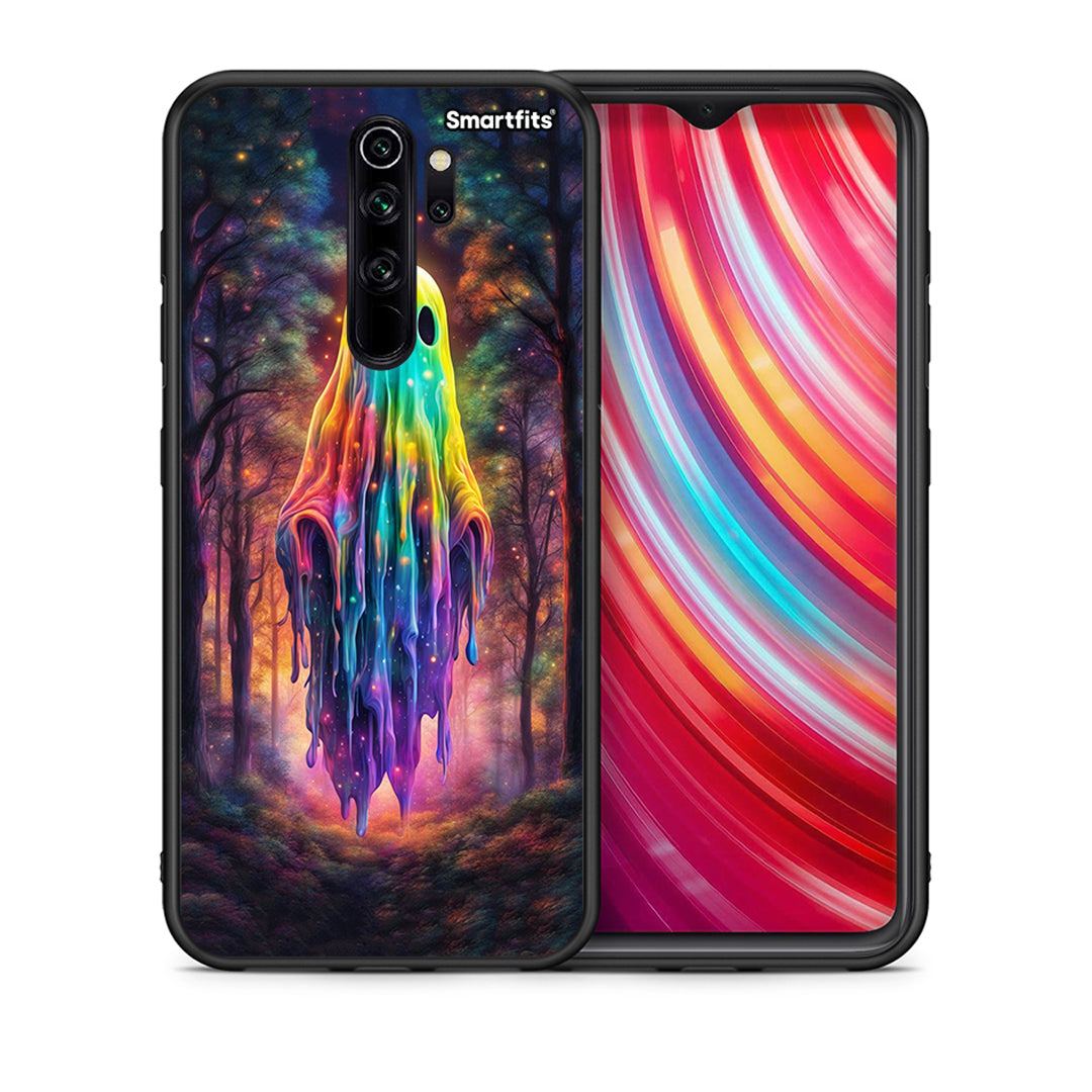 Θήκη Xiaomi Redmi Note 8 Pro Halloween Ghost από τη Smartfits με σχέδιο στο πίσω μέρος και μαύρο περίβλημα | Xiaomi Redmi Note 8 Pro Halloween Ghost case with colorful back and black bezels