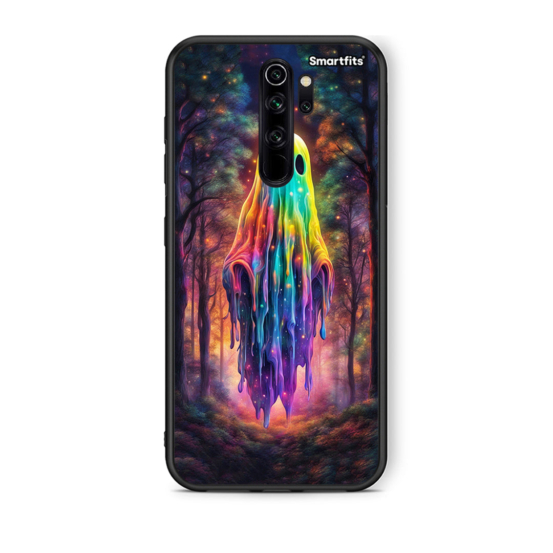 Xiaomi Redmi Note 8 Pro Halloween Ghost θήκη από τη Smartfits με σχέδιο στο πίσω μέρος και μαύρο περίβλημα | Smartphone case with colorful back and black bezels by Smartfits
