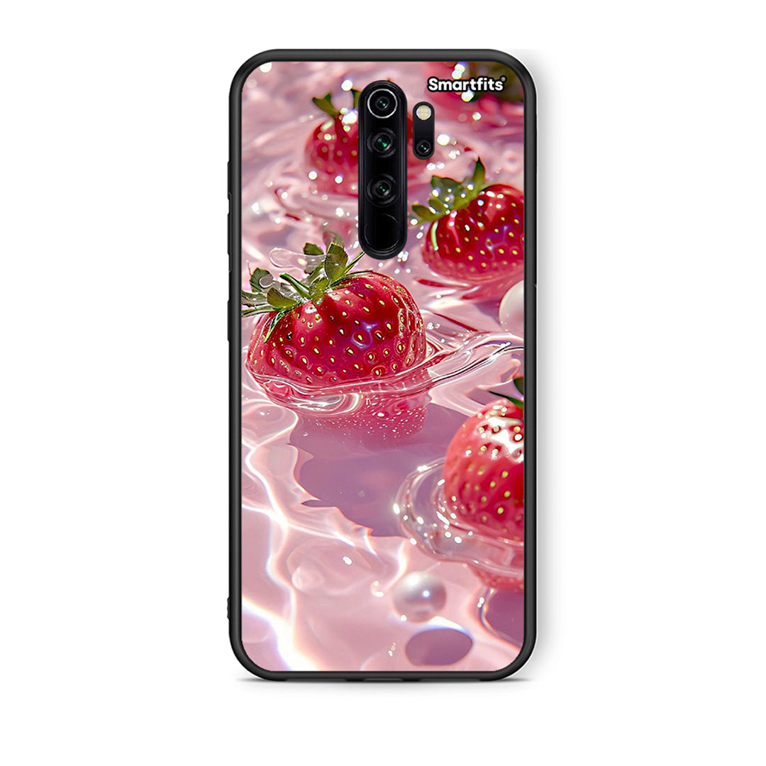 Xiaomi Redmi Note 8 Pro Juicy Strawberries θήκη από τη Smartfits με σχέδιο στο πίσω μέρος και μαύρο περίβλημα | Smartphone case with colorful back and black bezels by Smartfits
