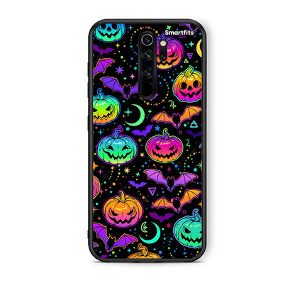 Xiaomi Redmi Note 8 Pro Neon Halloween θήκη από τη Smartfits με σχέδιο στο πίσω μέρος και μαύρο περίβλημα | Smartphone case with colorful back and black bezels by Smartfits