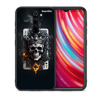 Thumbnail for Θήκη Xiaomi Redmi Note 8 Pro Skull King Ace από τη Smartfits με σχέδιο στο πίσω μέρος και μαύρο περίβλημα | Xiaomi Redmi Note 8 Pro Skull King Ace case with colorful back and black bezels