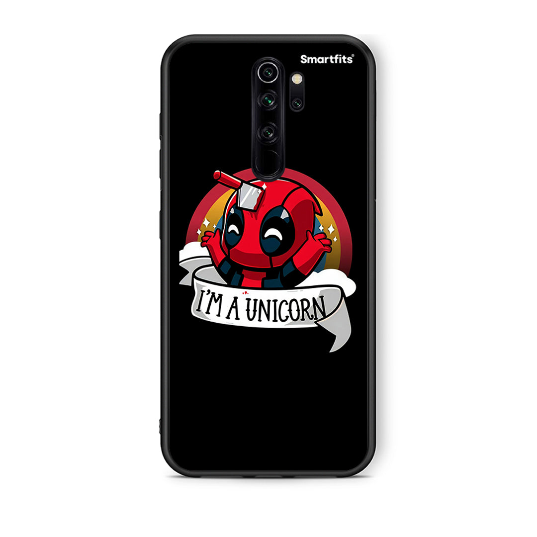 Xiaomi Redmi Note 8 Pro Unicorn Deadpool θήκη από τη Smartfits με σχέδιο στο πίσω μέρος και μαύρο περίβλημα | Smartphone case with colorful back and black bezels by Smartfits