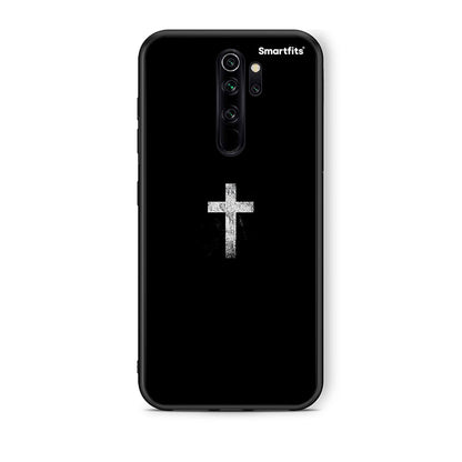 Xiaomi Redmi Note 8 Pro White Cross θήκη από τη Smartfits με σχέδιο στο πίσω μέρος και μαύρο περίβλημα | Smartphone case with colorful back and black bezels by Smartfits