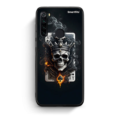 Xiaomi Redmi Note 8 Skull King Ace θήκη από τη Smartfits με σχέδιο στο πίσω μέρος και μαύρο περίβλημα | Smartphone case with colorful back and black bezels by Smartfits