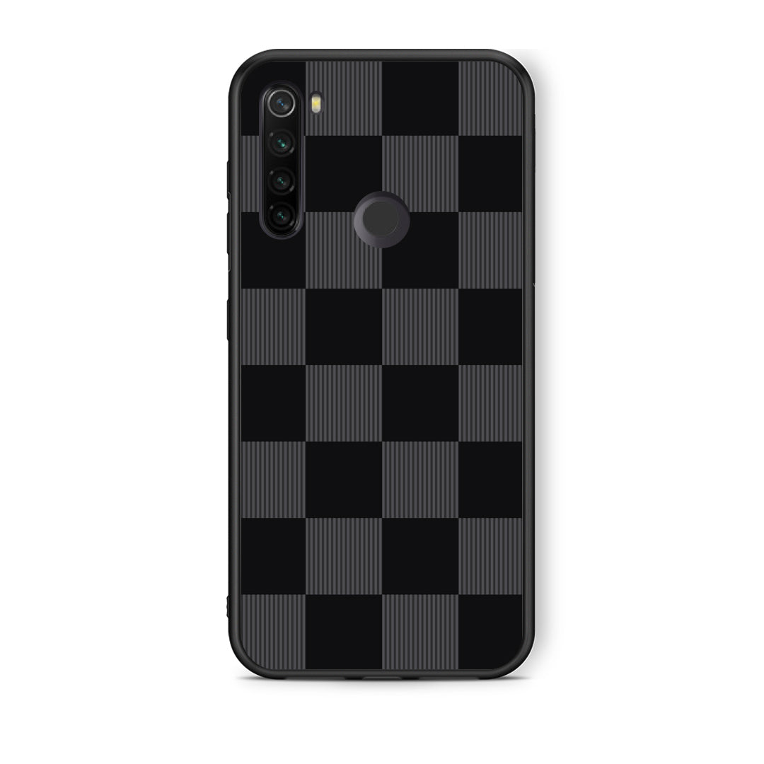 Θήκη Xiaomi Redmi Note 8T Black and Charcoal Striped Checks από τη Smartfits με σχέδιο στο πίσω μέρος και μαύρο περίβλημα | Xiaomi Redmi Note 8T Black and Charcoal Striped Checks case with colorful back and black bezels