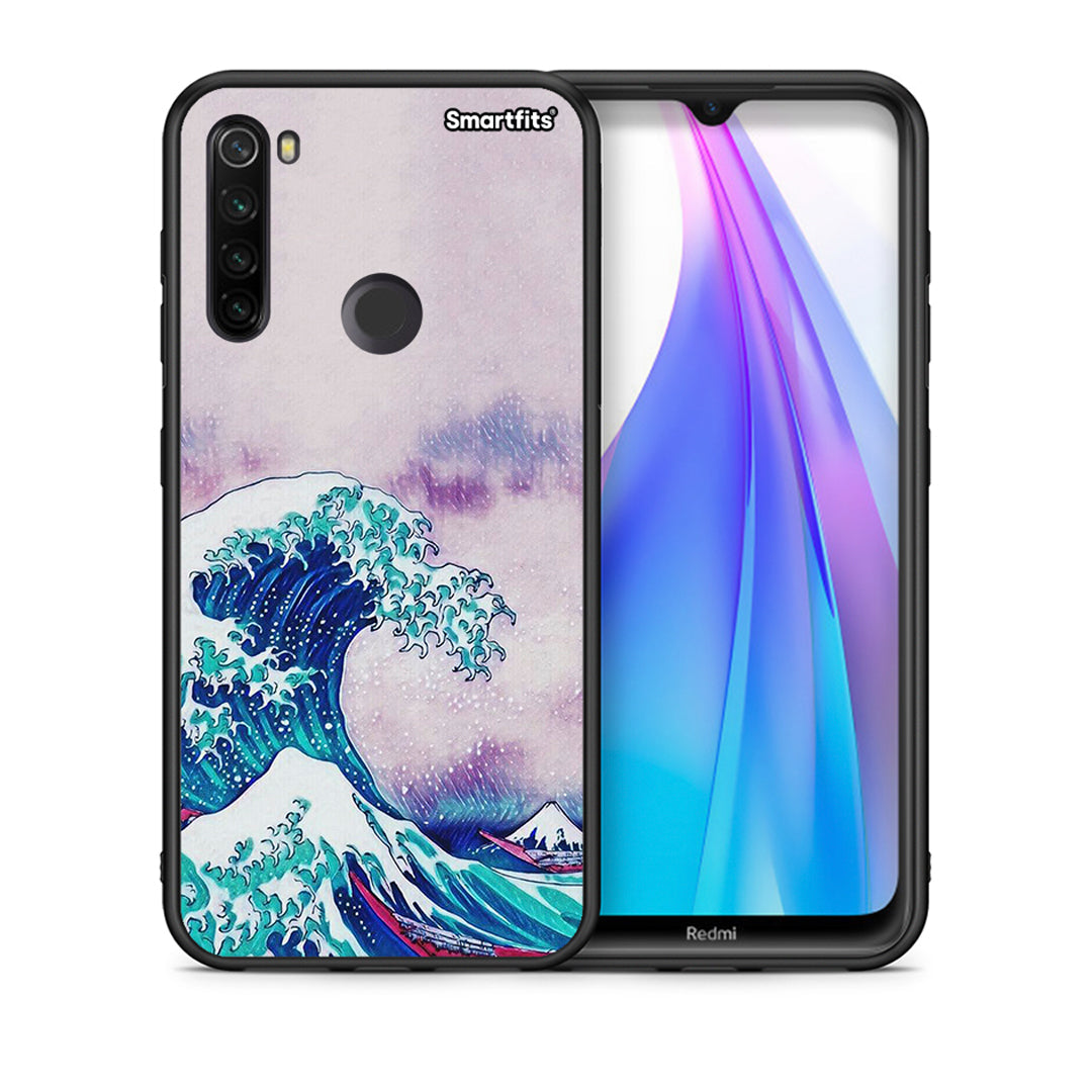 Θήκη Xiaomi Redmi Note 8T Blue Waves από τη Smartfits με σχέδιο στο πίσω μέρος και μαύρο περίβλημα | Xiaomi Redmi Note 8 Blue Waves case with colorful back and black bezels