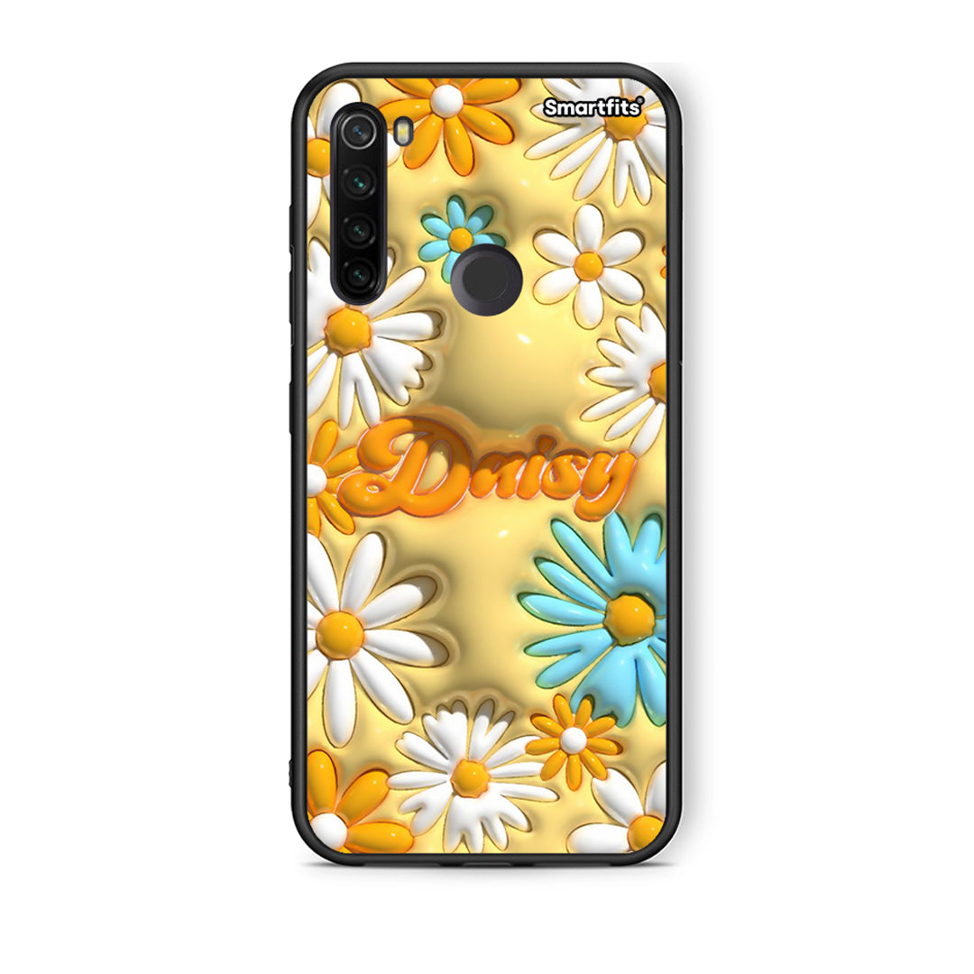 Xiaomi Redmi Note 8T Bubble Daisies θήκη από τη Smartfits με σχέδιο στο πίσω μέρος και μαύρο περίβλημα | Smartphone case with colorful back and black bezels by Smartfits