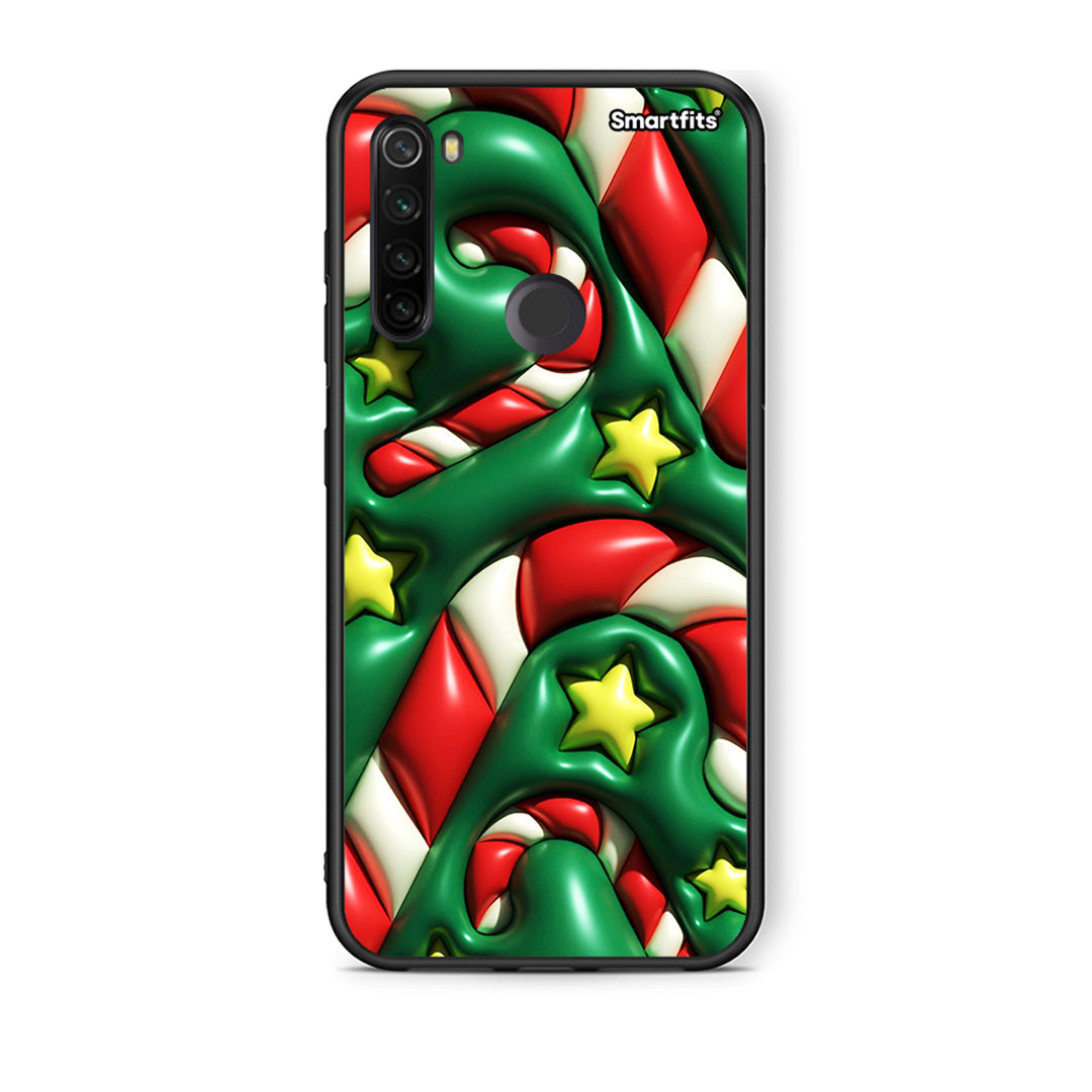 Xiaomi Redmi Note 8T Christmas Bubbles θήκη από τη Smartfits με σχέδιο στο πίσω μέρος και μαύρο περίβλημα | Smartphone case with colorful back and black bezels by Smartfits