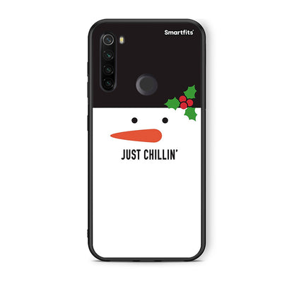 Xiaomi Redmi Note 8T Christmas Chillin θήκη από τη Smartfits με σχέδιο στο πίσω μέρος και μαύρο περίβλημα | Smartphone case with colorful back and black bezels by Smartfits