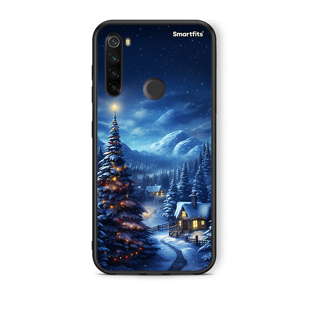 Xiaomi Redmi Note 8T Christmas Scenery θήκη από τη Smartfits με σχέδιο στο πίσω μέρος και μαύρο περίβλημα | Smartphone case with colorful back and black bezels by Smartfits