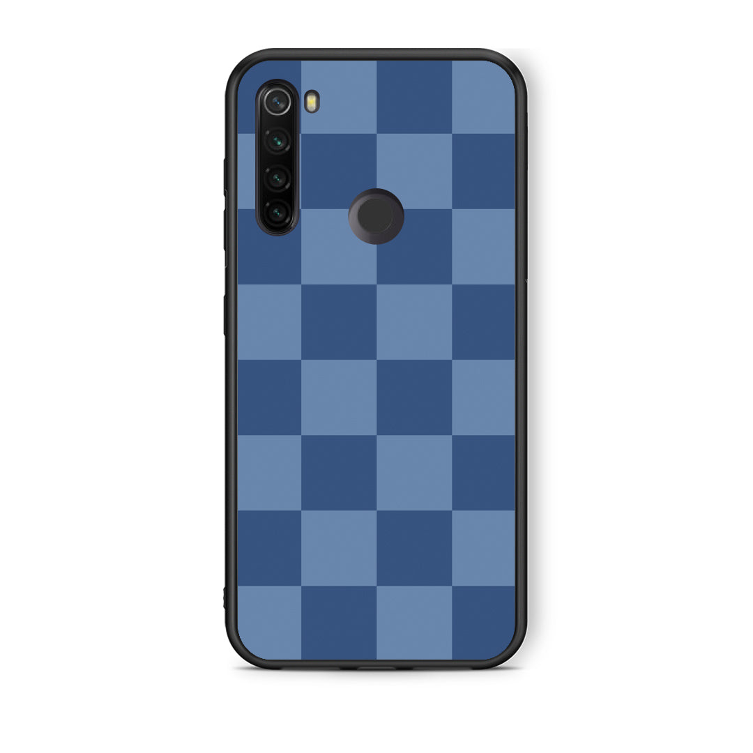Θήκη Xiaomi Redmi Note 8T Denim Blue Checkerboard από τη Smartfits με σχέδιο στο πίσω μέρος και μαύρο περίβλημα | Xiaomi Redmi Note 8T Denim Blue Checkerboard case with colorful back and black bezels